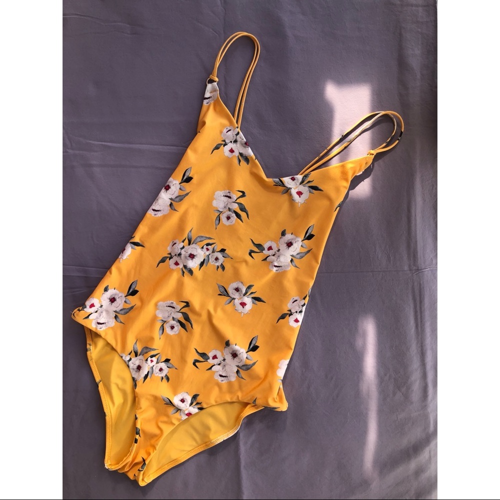 TOPSHOP Posie Floral Print One Piece Swim/Bodysuit